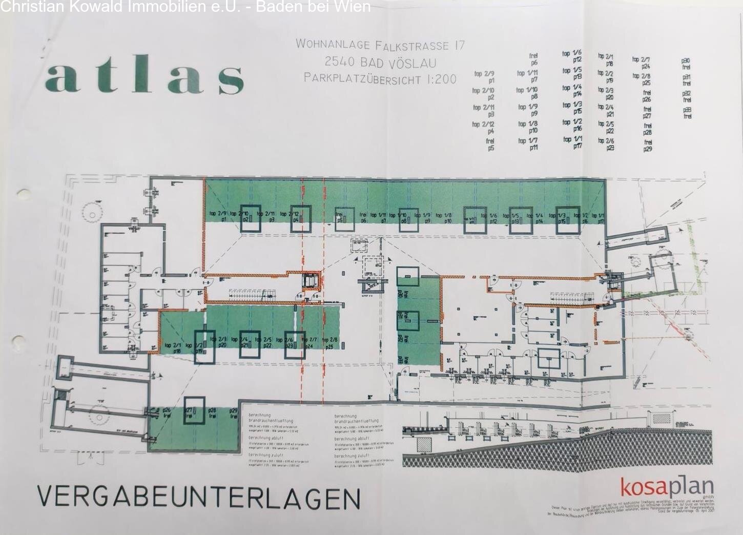 Parkplatzübersicht Top1-11